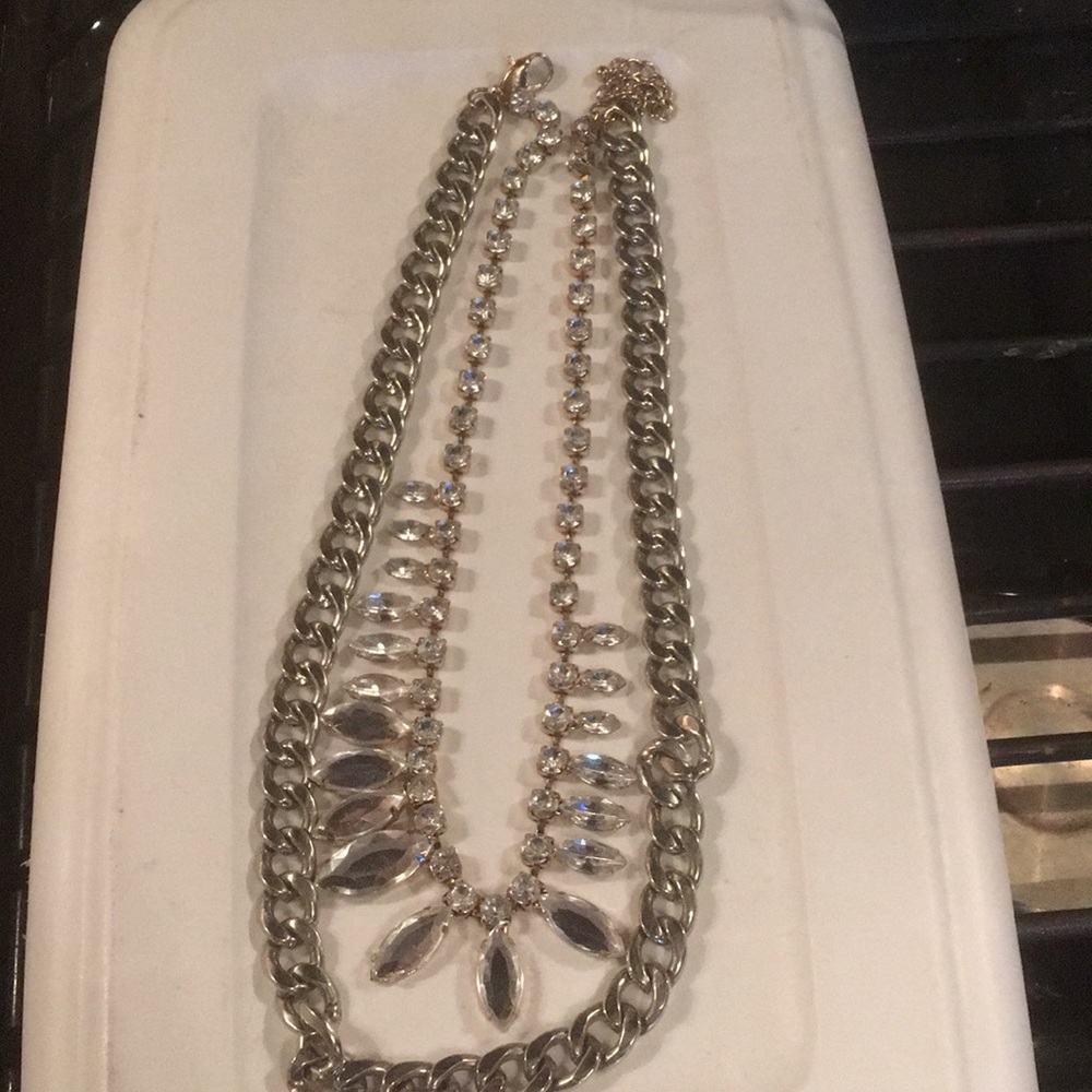 J.Crew statement necklace sparkle holiday gold